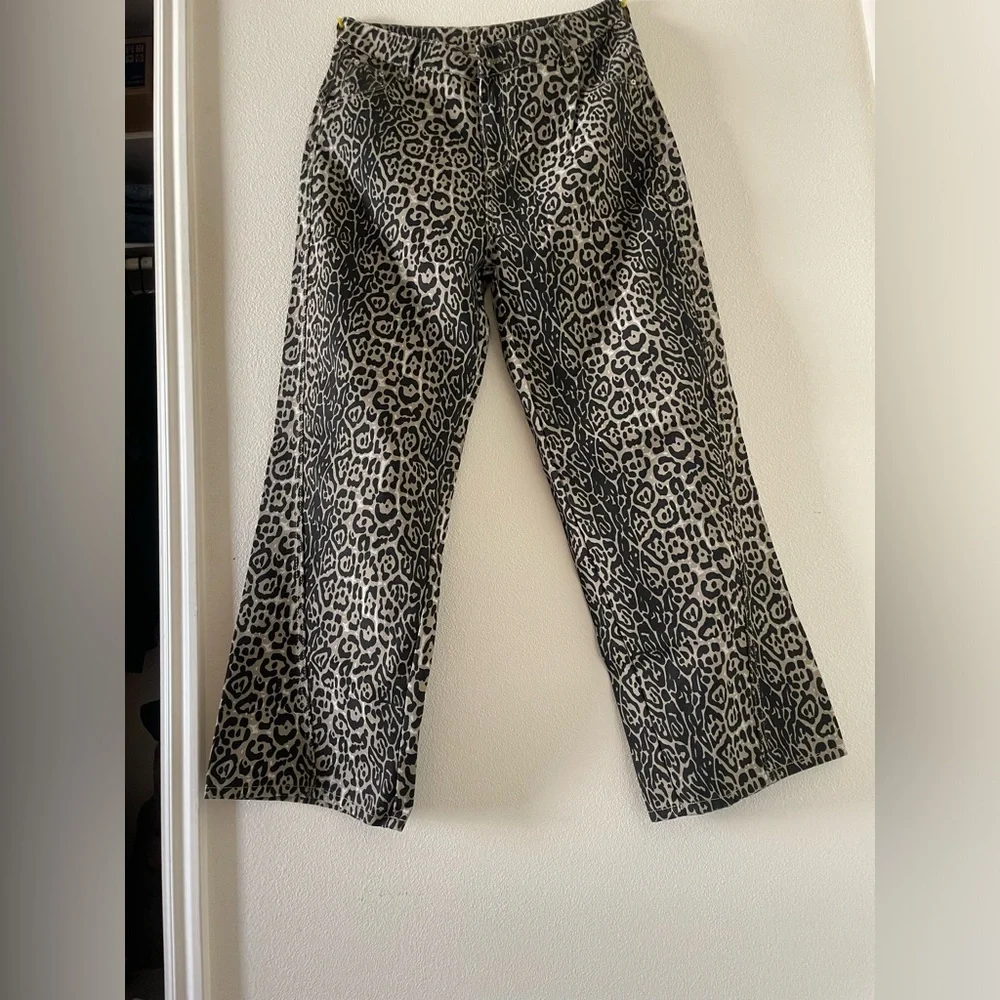 Leopard Print Jeans - Picture 1 of 4